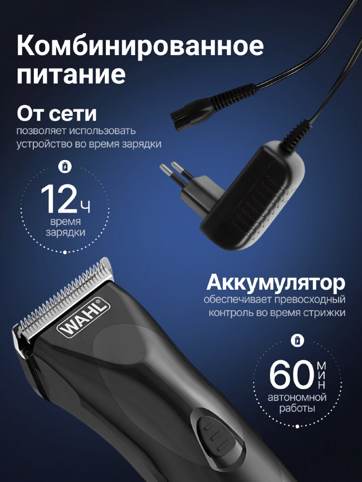 Машинка для стрижки Wahl 9639-816 Haircut & Beard с комбинированным питанием