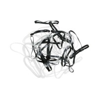 Резинки Dewal для волос, силиконовые, черные/белые, midi 50 шт/уп