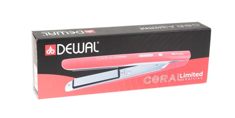 Щипцы Dewal Coral для выпрямления волос, с терморегулятором, титан-турмалин, 40 Вт