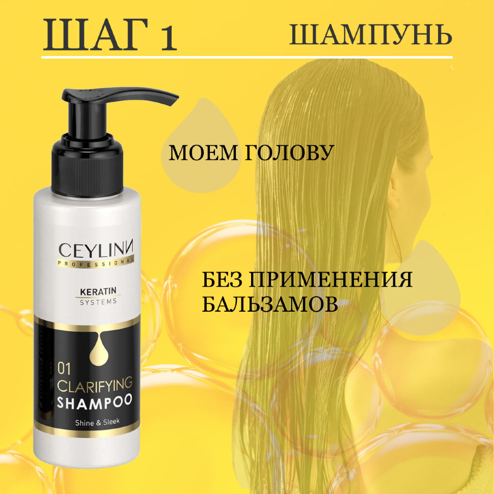 Мини-набор CEYLINN с кератином, 100 мл Х 2