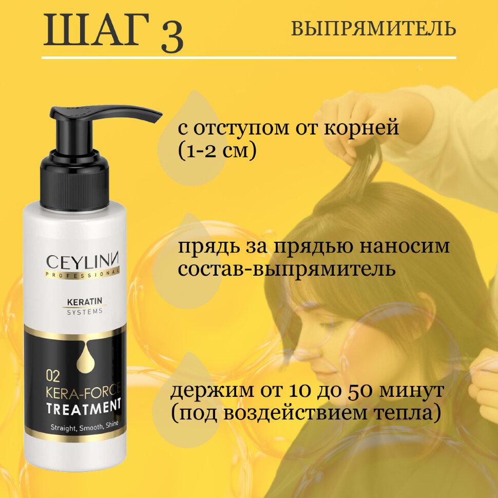 Мини-набор CEYLINN с кератином, 100 мл Х 2