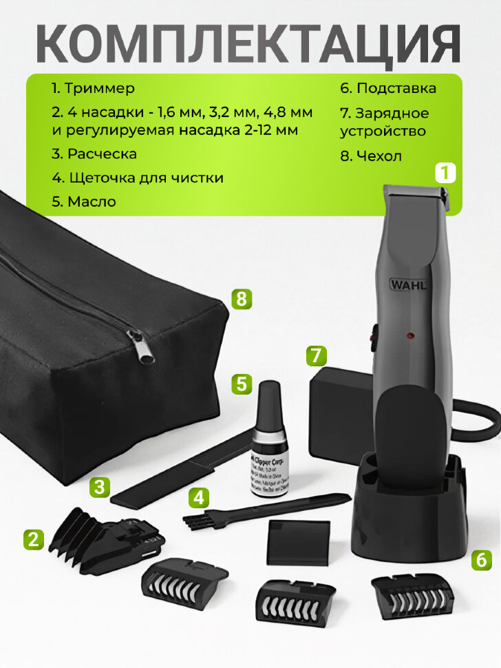 Триммер для бороды Wahl 9918-1416 Groomsman Rechargeable, беспроводной