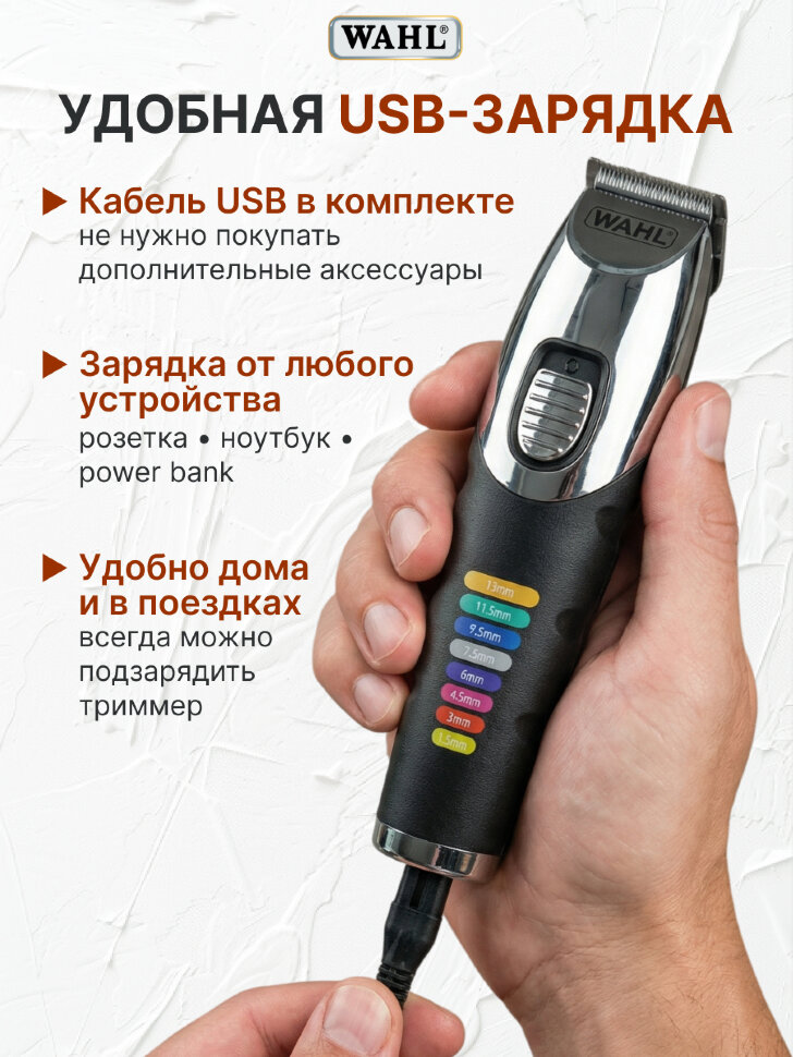 Триммер Wahl 09893.0443 Color Trim Beard с USB