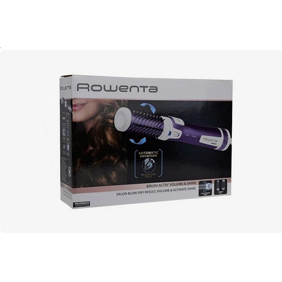 Фен-щетка Rowenta Brush Activ Volume&Shine CF9530F0, фиолетовый