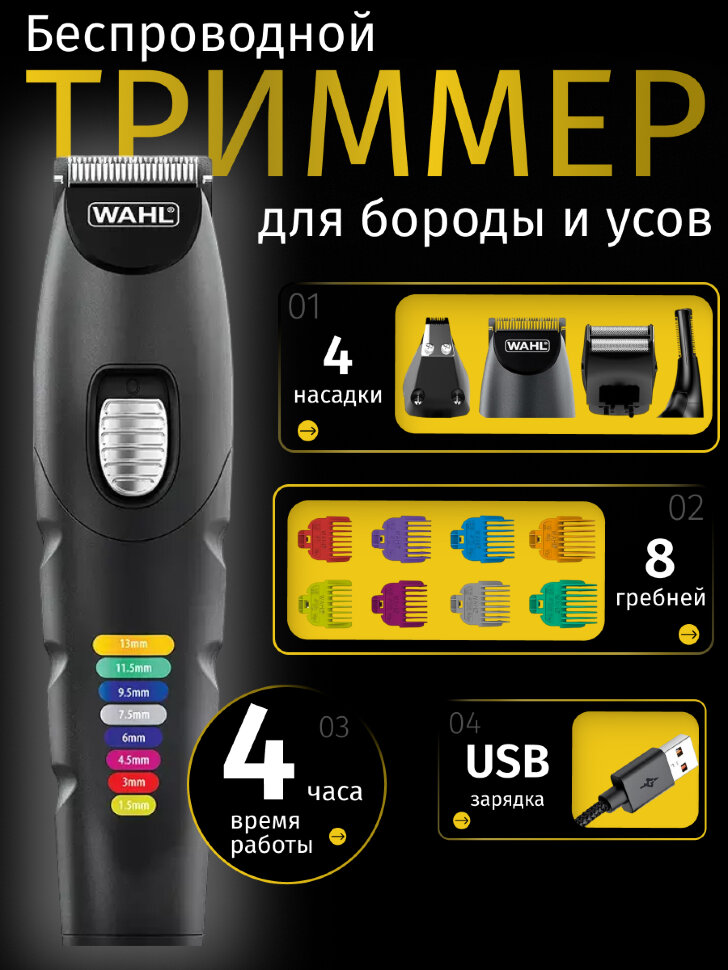 Мультитриммер Wahl 09893.0464 Color Trim с USB