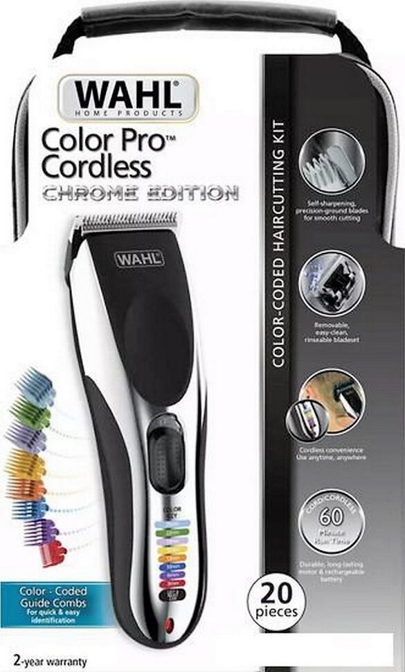 Машинка для стрижки Wahl 9649-1416 ColorPro Cordless Chrome Edition