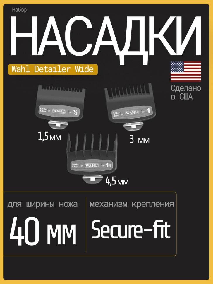 Комплект насадок Wahl Premium (1.5/3/4.5 мм)