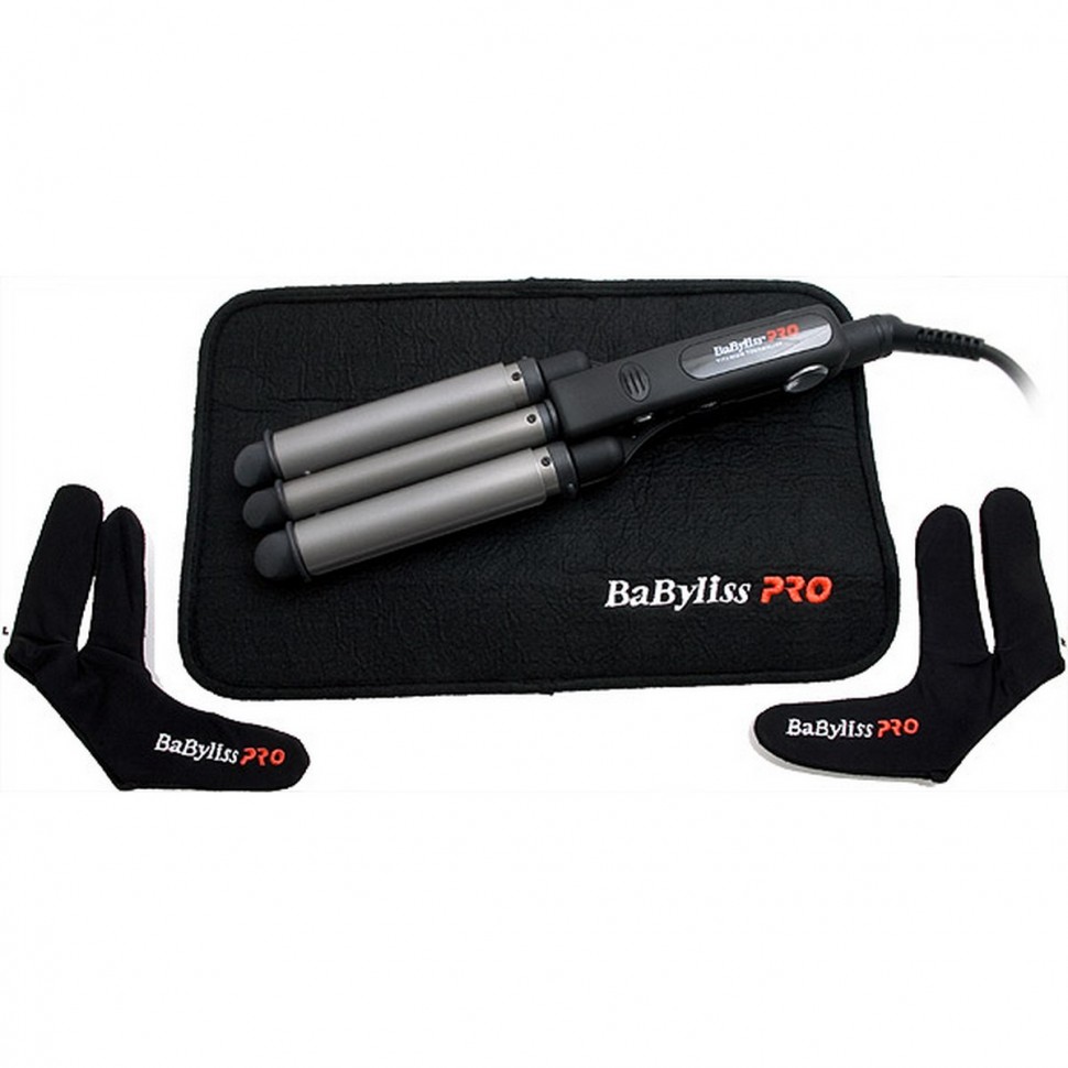 Уценка! Тройная плойка для волос Babyliss Pro (22, 19, 22 мм)