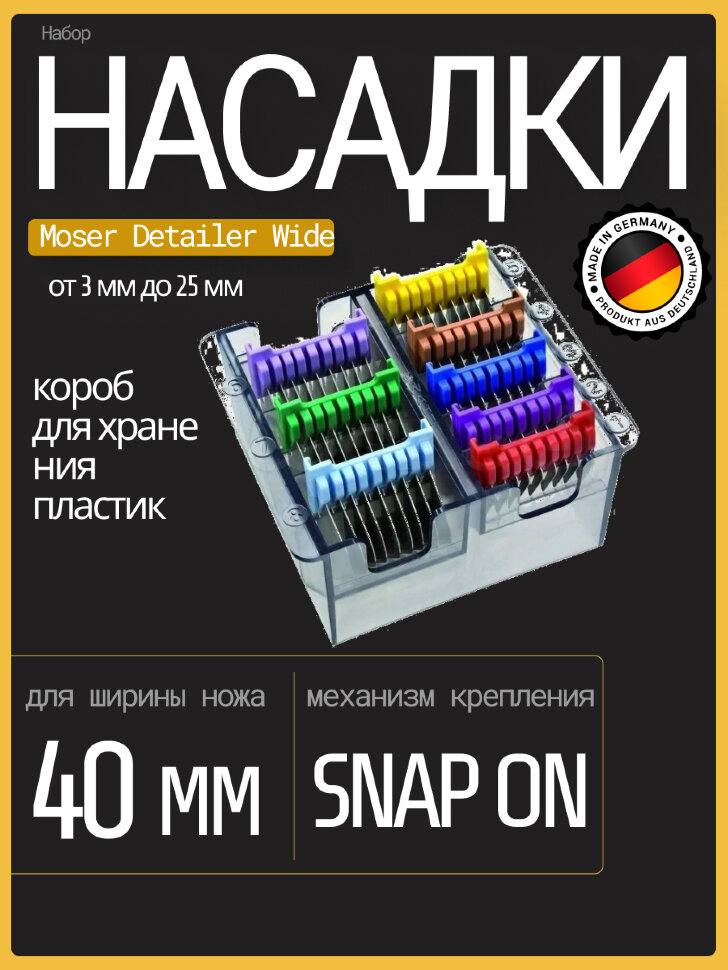 Набор металлических насадок Moser 8 шт.1233-7050
