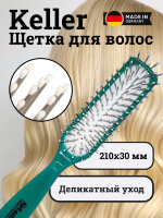 Щетка Keller пластиковая с капельками на зубьях, бирюзовая