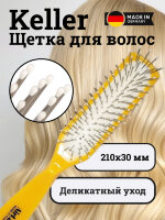Щетка Keller пластиковая с капельками на зубьях, желтая