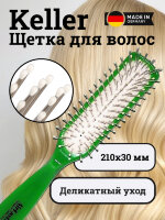 Щетка Keller пластиковая с капельками на зубьях, зеленая