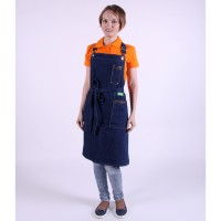 Фартук для парикмахеров (барберов) Mercurio, цвет синий/черный