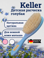 Щетка Keller детская, 150 x 39 мм пластик, натуральная щетина, голубой