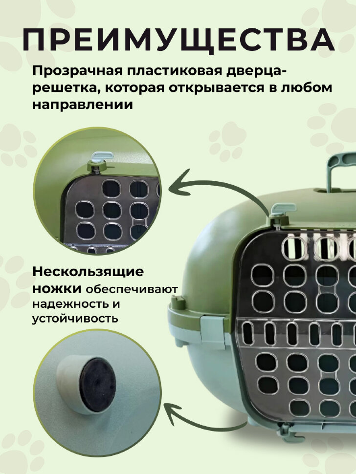 Переноска пластиковая Petmode 55х40х35 см с боковой пластиковой дверцей