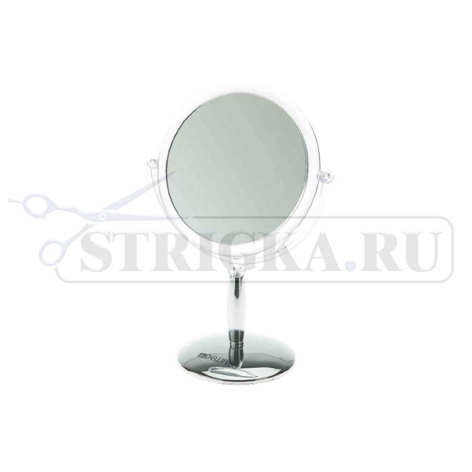 Зеркало Dewal настольное, пластик, серебристое 15х21,5 см