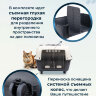 Переноска пластиковая Petmode 88х56х65 см на колесах для двух животных, серый