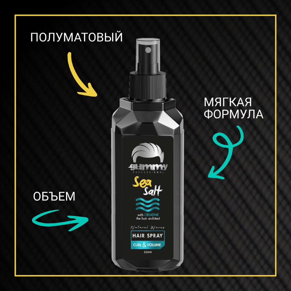 Спрей для волос GUMMY с морской солью, 250 мл