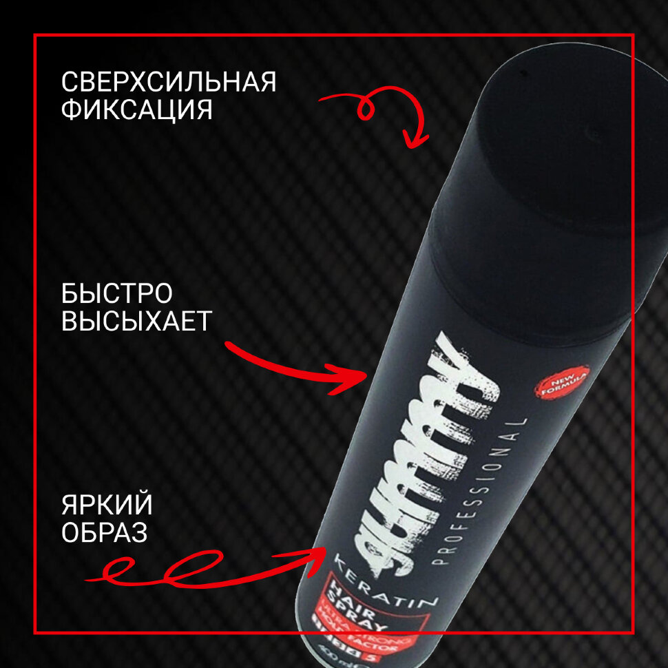 Лак для волос GUMMY с кератином, 400 мл