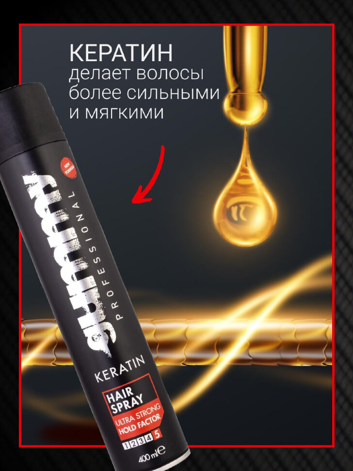Лак для волос GUMMY с кератином, 400 мл