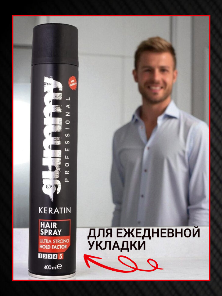 Лак для волос GUMMY с кератином, 400 мл