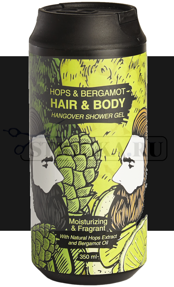 Очищающий, увлажняющий гель The Chemical Barbers "Хмель&Бергамот" для тела и волос, 350 мл