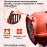 Переноска пластиковая Petmode Safari 50х35х31 см с пластиковой дверцей, оранжевая