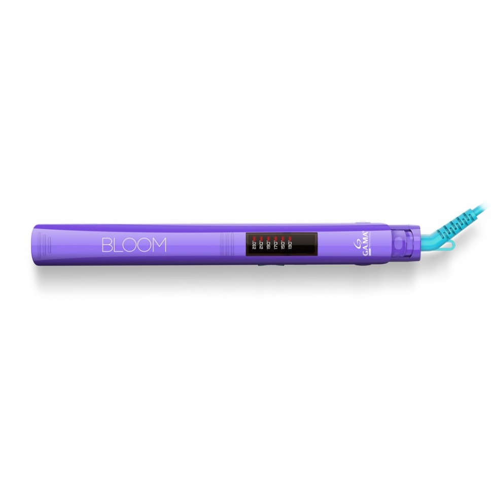 Щипцы-выпрямитель для волос GA.MA ELEGANCE LED BLOOM VT (турмалин, (25х120 мм) Фиолетовые