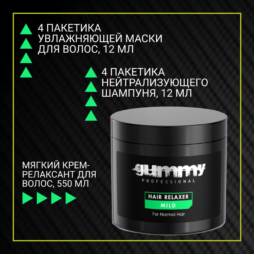 Выпрямитель для волос GUMMY RELAXER MILD, 550 мл