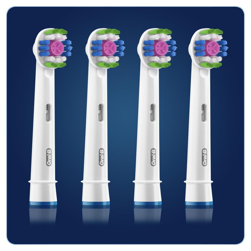 Набор насадок Oral-B EB 18-4 для электрической щетки, белый, 4 шт.