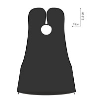 Пеньюар для стрижки бороды, черный