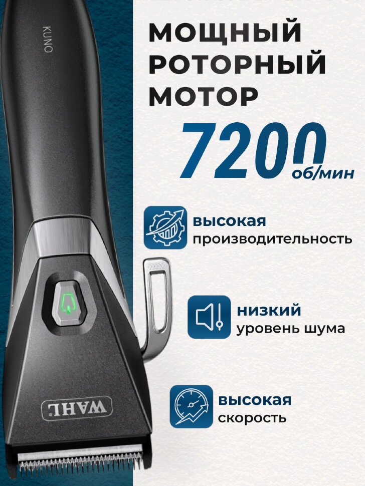Машинка для стрижки Wahl 1887-0470 Kuno, черный