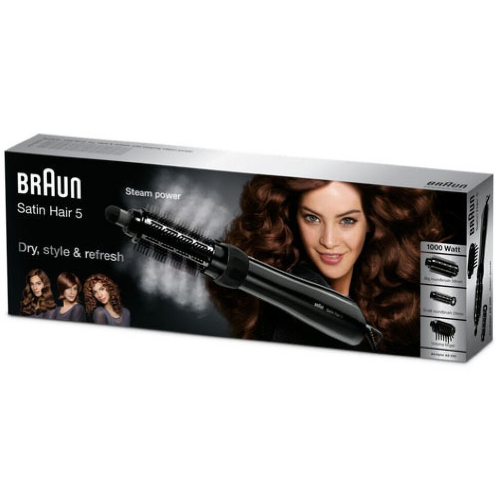 Фен-щетка Braun Satin Hair 5 AS530 MN 1000 Вт, черный